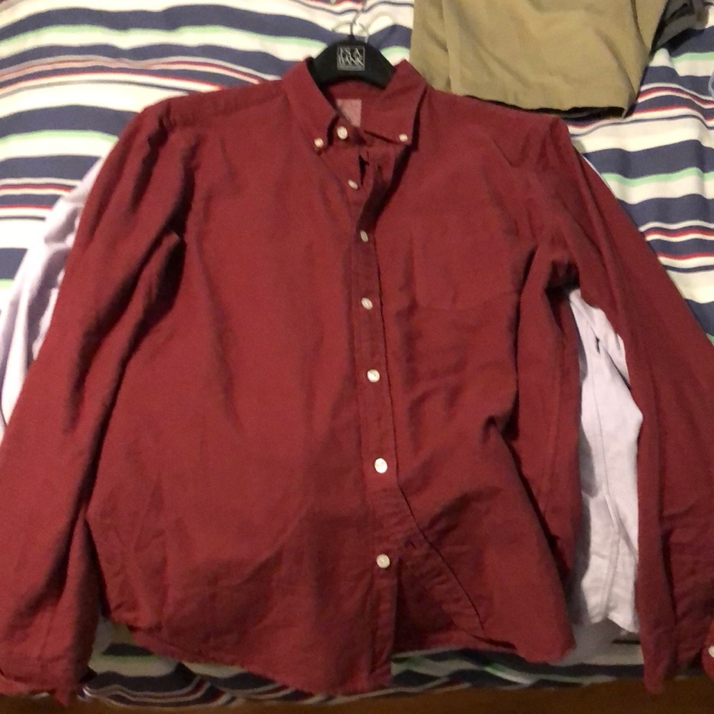 Two identical J crew button down shirts diff colors